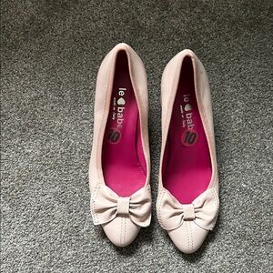 Women's Pink Bow kitten heels